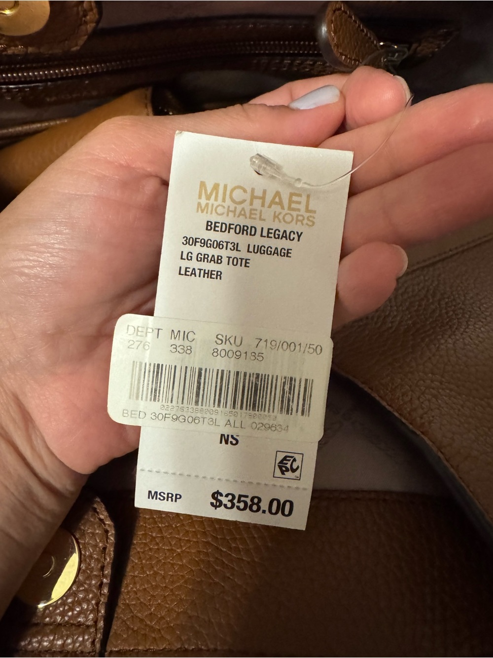 Michael Kors Bedford Legacy Leather Tote Bag with Matching Wallet - Picture 7 of 7